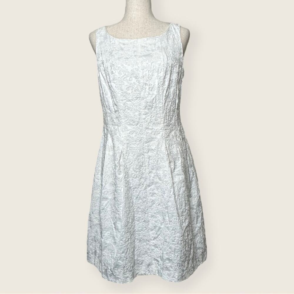 NWOT | Taylor | Embroidered Sleeveless Dress | White | Size 10
